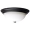 Nuvo 3-Light 15-Inch Flush Mount, Matte Black Finish Opal Glass 60/129 - alternate 3